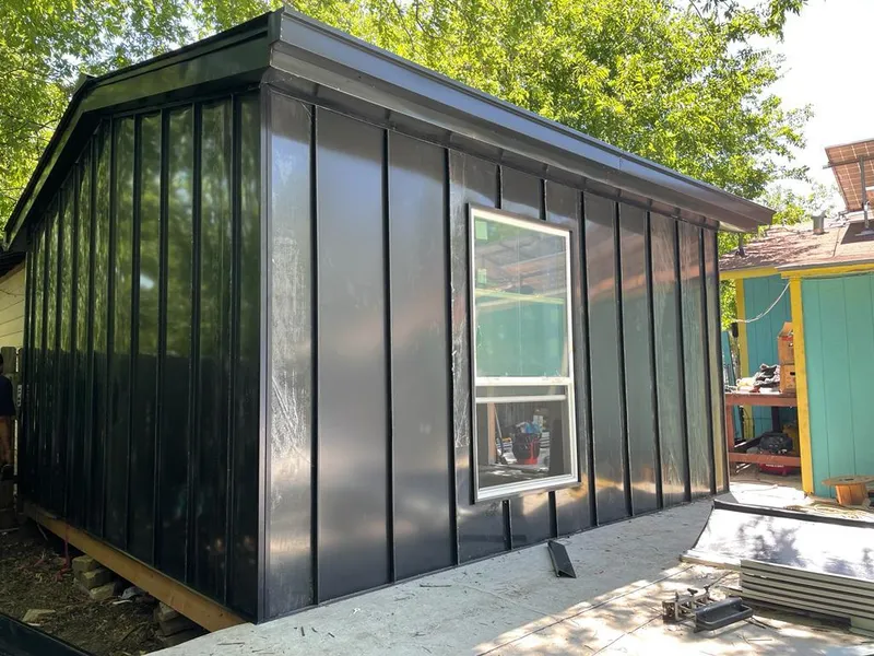 Black standing seam metal wall panels for Metal Roof Installation in Beaverton